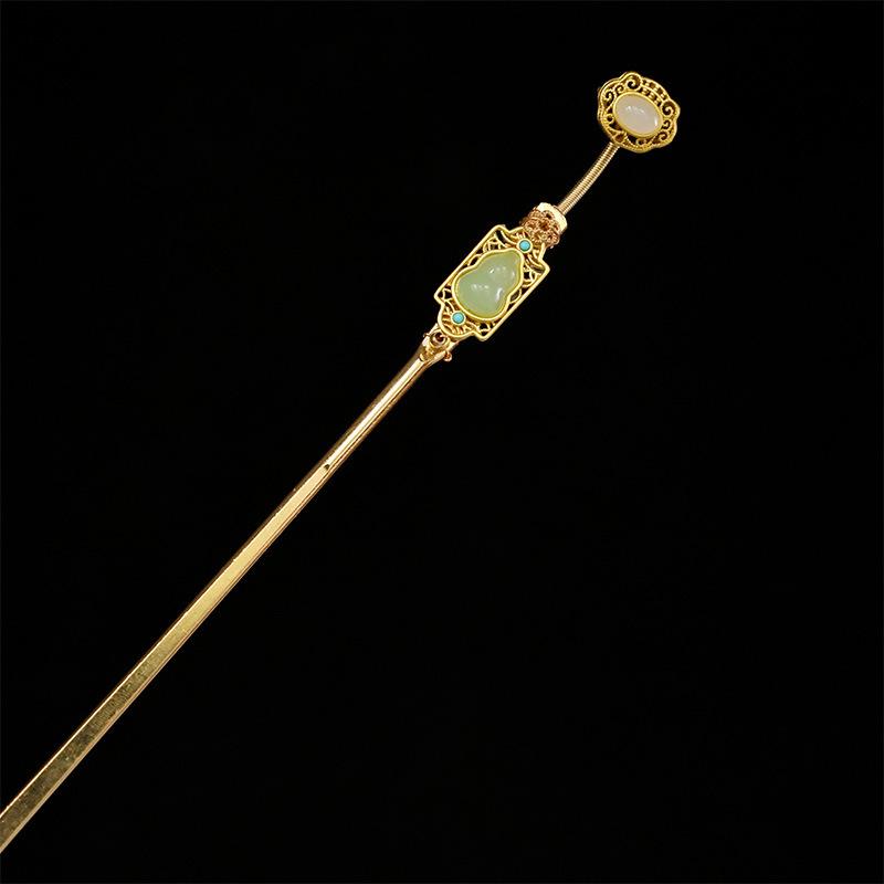 

Chinese Ruyi Hairpin: Traditional Hanfu Updo, Qipao Style, Elegant Retro Hair Accessory