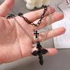Fashion Multi-layer Cross Pendant Necklaces for Women Men Metal Steampunk Choker Necklace Hip Hop Jewelry Gifts