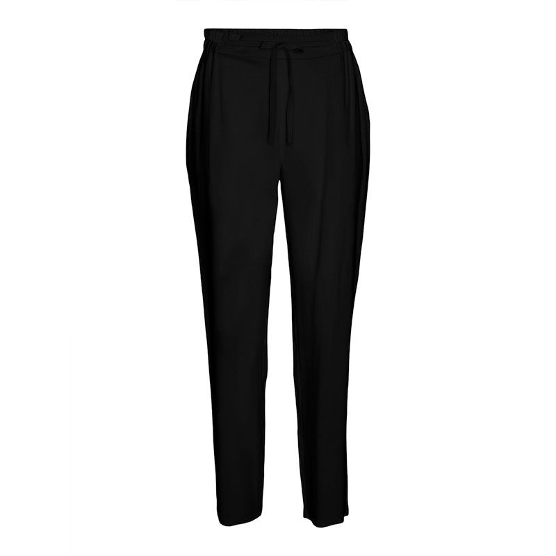 Black Straight Pants with Drawstring Woman VERO MODA