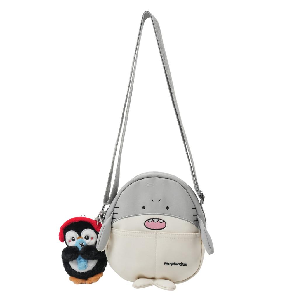 Schoolbag Trend Cartoon Large Capacity Backpack Cute Girl Cute Little Seal Oblique Span Bag Female Student Soft Cute Animal Backpack