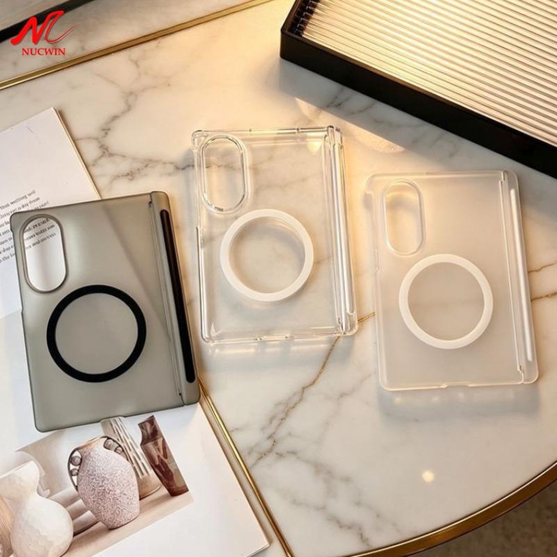 Frosted Hinge Protection for Magsafe Case for Samsung Galaxy Z Fold 8 Ultra 7 6 5 4 Fold8 Wide Clear Black Magnetic Phone Cover