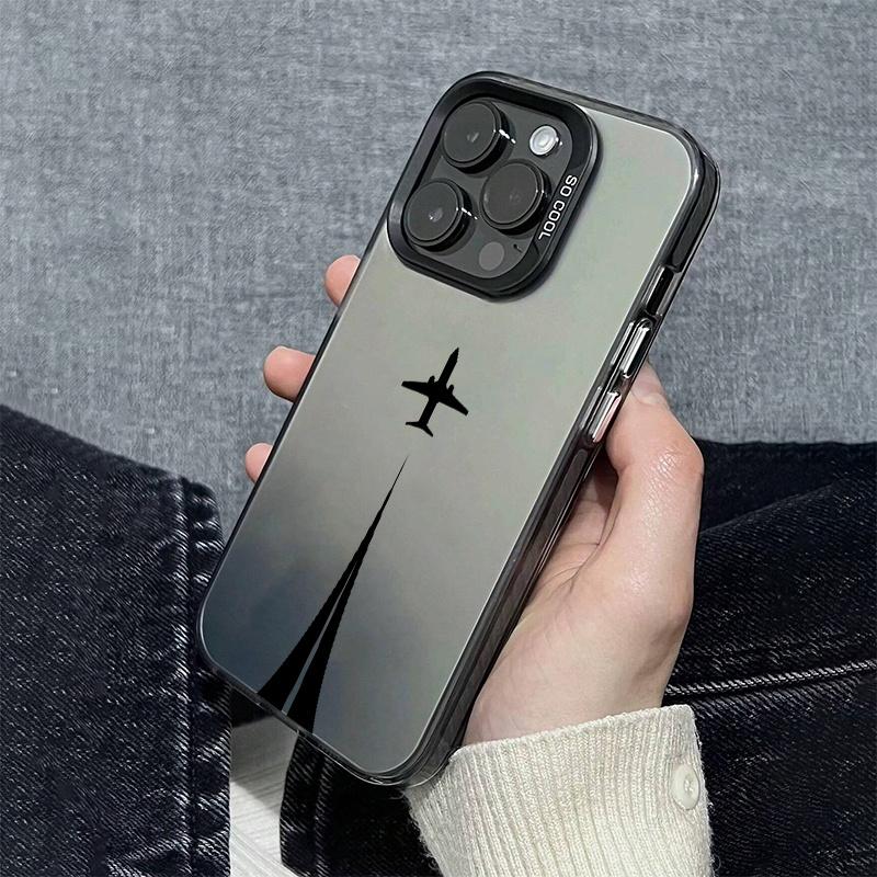 Aircraft Track Route Pattern Mobile Phone Case Suitable for iPhone 17 16 15 14 13 12 11 Pro/ Max /Plus Anti-fall and Shock