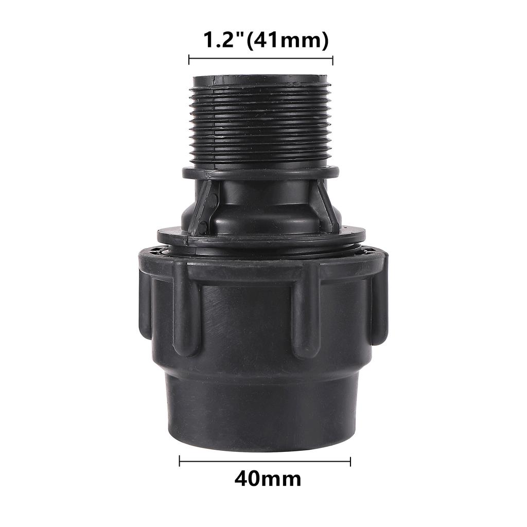 Plastic PE Water Pipe Quick Connection 1/2" 3/4"1"1.2"1.5" Male Thread quick Straight connection 20mm 25mm 32mm 40mm 50mm 1 Pc
