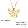 Elegant Filigree Butterfly Pendant Necklace for Women Choker Stainless Steel Animal Jewelry Mother's Day Gifts
