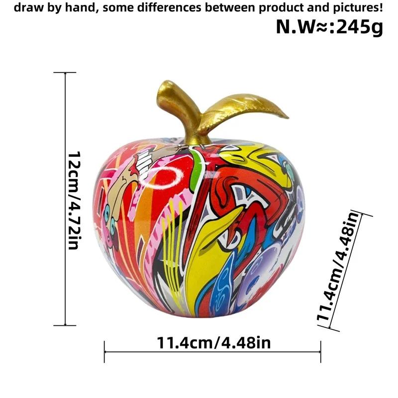 Resin Apple Ornament Entryway Shelf Decor For Home Good Fortune Display Housewarming Gift Decoration