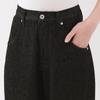 MUJI Kapok Blend Denim Barrel Size M Women's Pants, Black, (BE1ZEA5A)