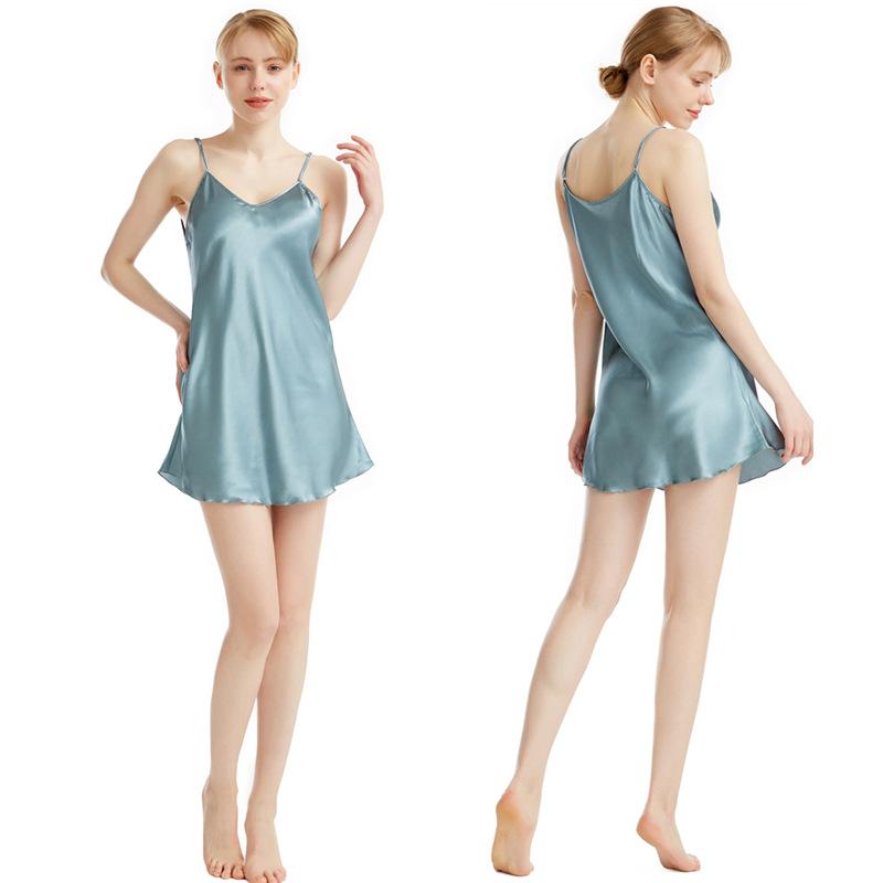 Plus Size Women's Summer Sexy Halter V Neck Loose Home Wear Pajamas