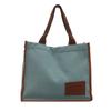 Street Style Canvas Tote Bag With Double Straps Large Capacity For School And Outings
