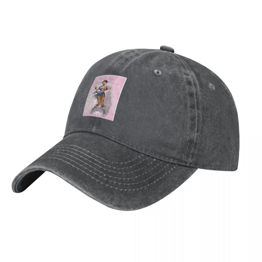ChunLi Hadoukens denim Hat Durable for All Seasons Women Hat Womens Baseball Cap