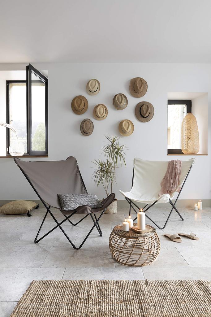 Lafuma Outdoor Butterfly Chair POP UP XL LFM2777 8911 BleuDelft W91 X D83 X H87 Made In Official Japanese Warranty (Navy) (cm) Foldable, Washable,