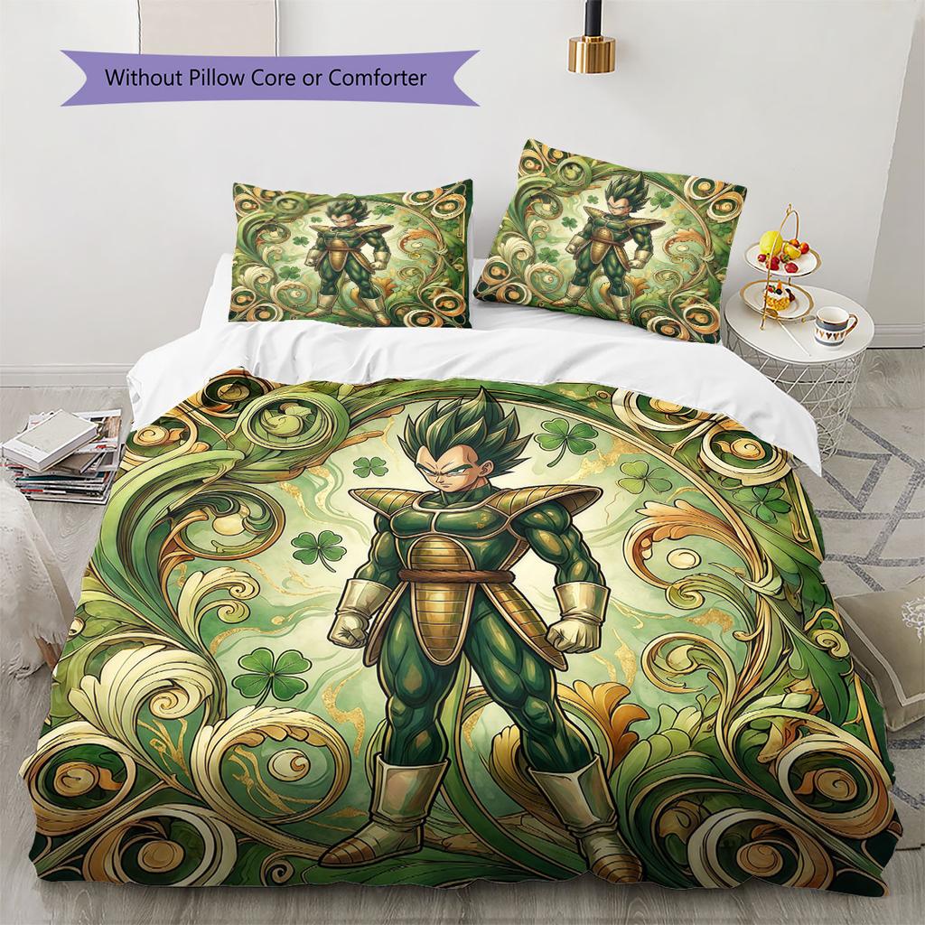 MandalaDragonball Pattern Bedding Quilt Set Quilt Cover Pillowcase Home Decoration Birthday Gift (1 * duvet cover + 2 * pillowcase, without core)