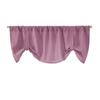 Pastoral style solid color polyester cotton small short curtain finished product, through rod curtain