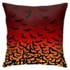 Halloween Horror Pumpkin Bat Print Pattern Cushion Cover Home Living Room Sofa Decoration Polyester Zipper Pillow