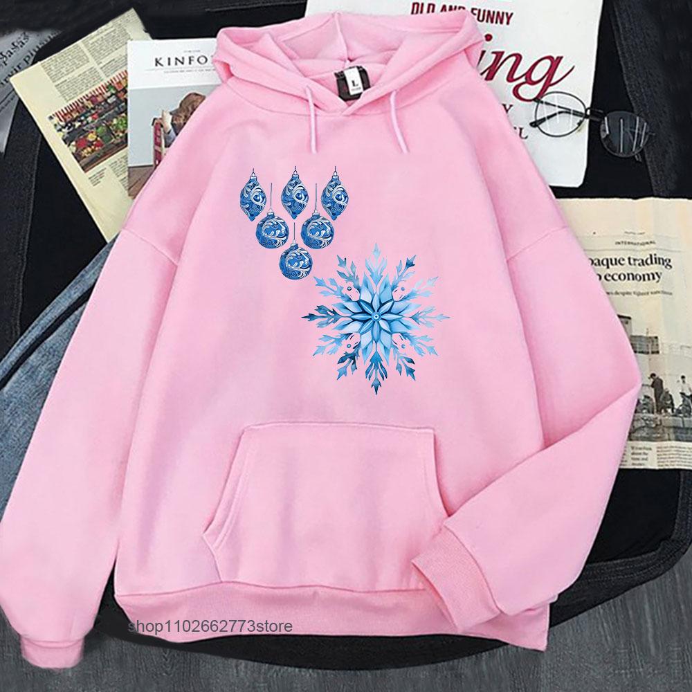 Chinoiserie Hoodies Blue and White Christmas Sweatshirts Men Y2k Sudaderas Women Long Sleeve Kpop Clothes