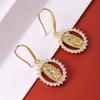 Orecchini pendenti Vergine Maria per donna, ganci per orecchini in zircone rotondo scintillante, regalo di gioielli di moda