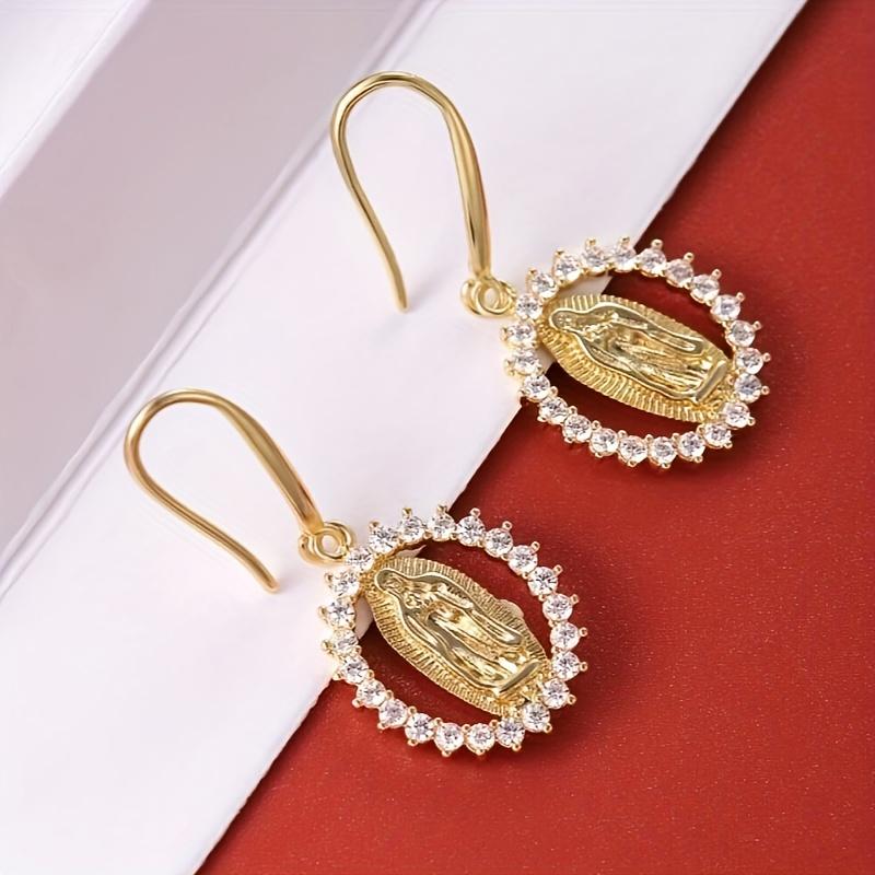 Серьги-подвески Девы Марии для женщин — фото 6