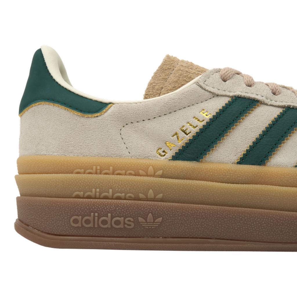 adidas Gazelle Bold Cream Collegiate Green Damen Sneakers Creme-Weiß Magic-Beige ID7056