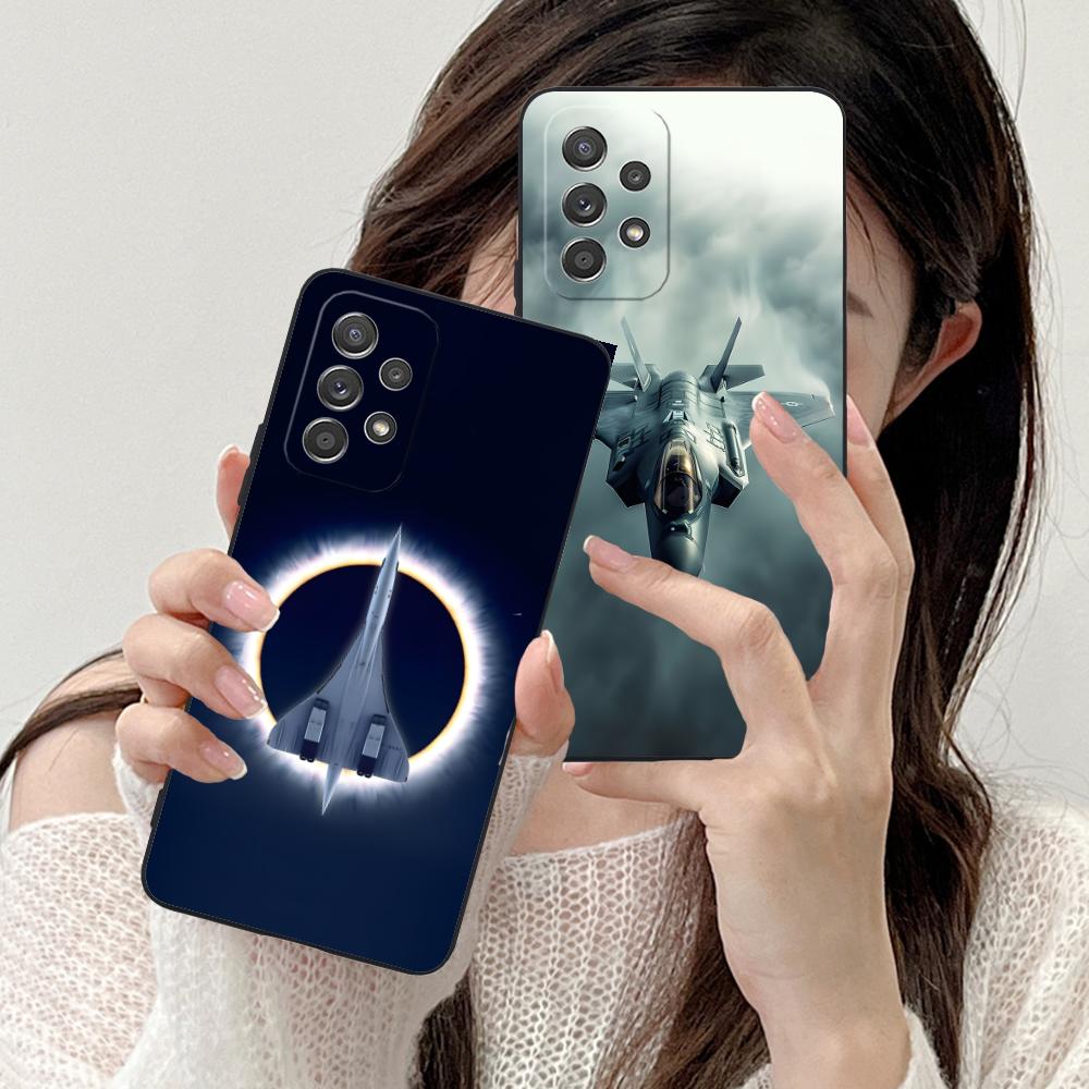 AirForce Plane Mobile Phone Case for Samsung Galaxy M55 54 42 35 34 33 32 23 22 15 14 13 12 F55 5G Colour Protective Cover