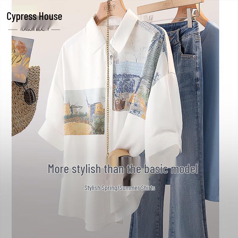 Women s Contrast Lapel Drop Shoulder Shirt L