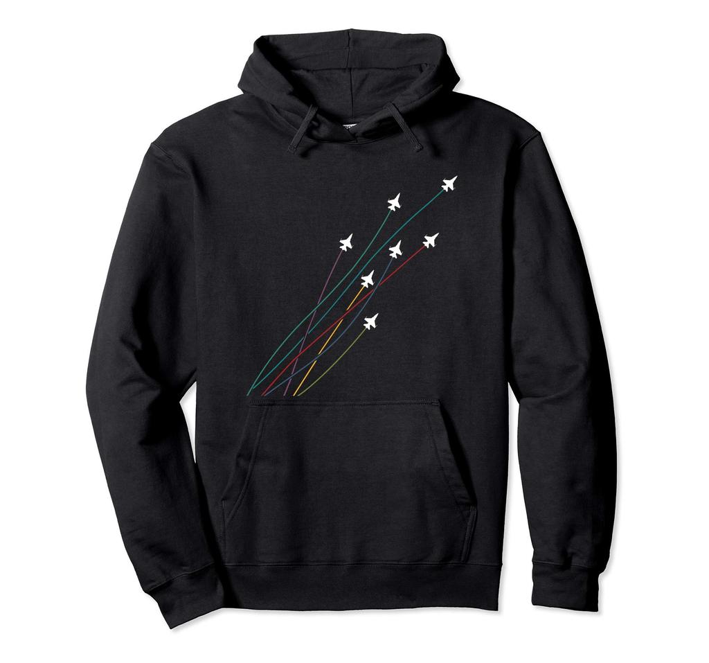 Pilot Colorful Flying Jet Plane Fighter Gift Hoodie