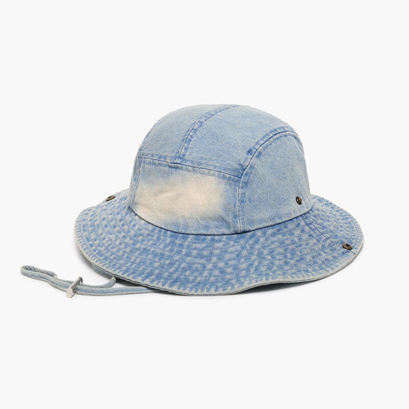 

Men s Snap Bucket Hat Drawcord Hat C8428_Black Blue