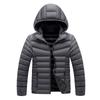 New Autumn and Winter Medium and Short Medium Hooded Fleece Thickened Business Men's Large Size Cotton-padded Coat