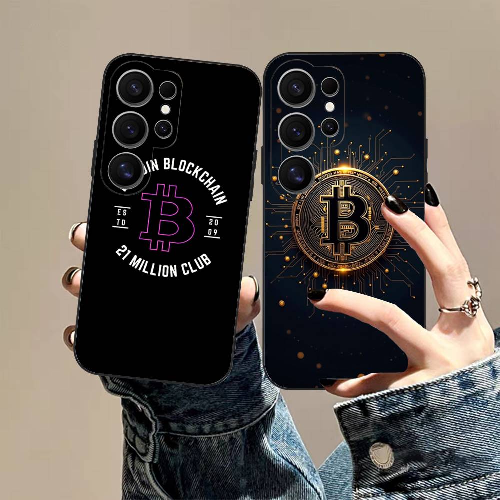 Bitcoin Phone Case For Samsung S 24 Fe 25 Ultra Plus 20 Lite 21 30 22 23 24 22 Ultra 5G Fundas