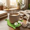 Non-Slip Crochet Animal Coaster Funny Animal Drink Coaster Cute Knitted Cup Mat  Tableware