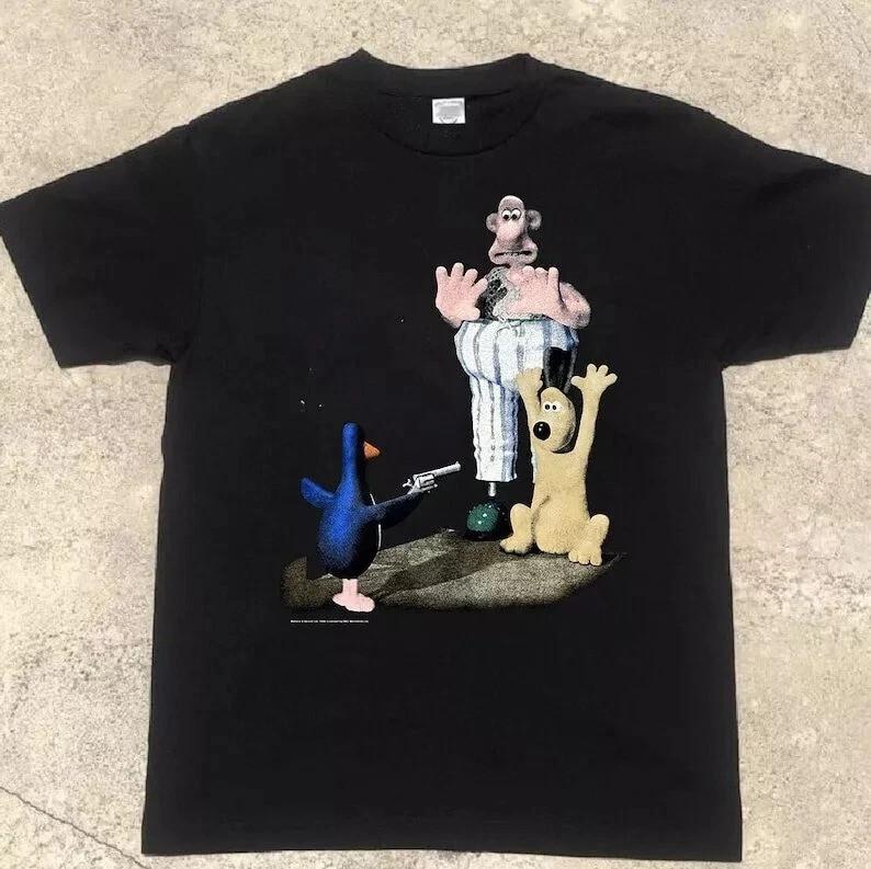 

Wallace and Gromit Movie Funny Graphic 1989 Shirt Reprint 4XL