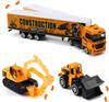 La Gacela Construction Vehicle 1 Storage 11 Mini Car Alloy DIY Working Pull Back Car Construction Work Indoor Birthday Gift Set, Car, Set, Car, Car,