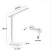 1PC LED Touch Switch White Folding Desk Lamp Bedroom Bedside Study Reading Eye Care Night Lamp USB Plug-in Dimmable White Desk Lamp