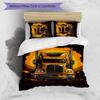 Truck Driver 3pcs Bedding Set Duvet Cover Closure Includes 1 Duvet Cover & 2 Pillowcases for All Seasons Bedroom Home Dorm Decor