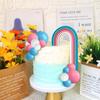 21pcs Pink Blue Rainbow and Spherical Cake Decoration Reveal Gender, Party Baking Decoration, Birthday Party Supplies