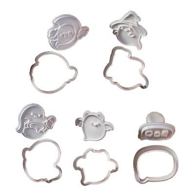 5 Stück Keksform Halloween Geist Keksstempel Keks Fondant Stempel Küchenwerkzeug Partyzubehör