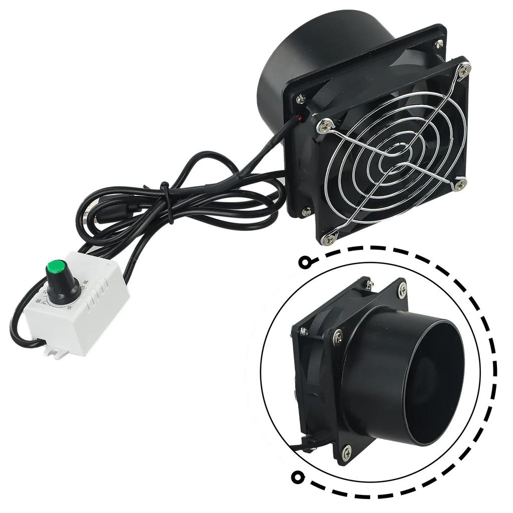 High-Performance Ventilation Fan with Powerful Suction and Plastic Duct Pipe for Effective Smoke and Dust Extraction