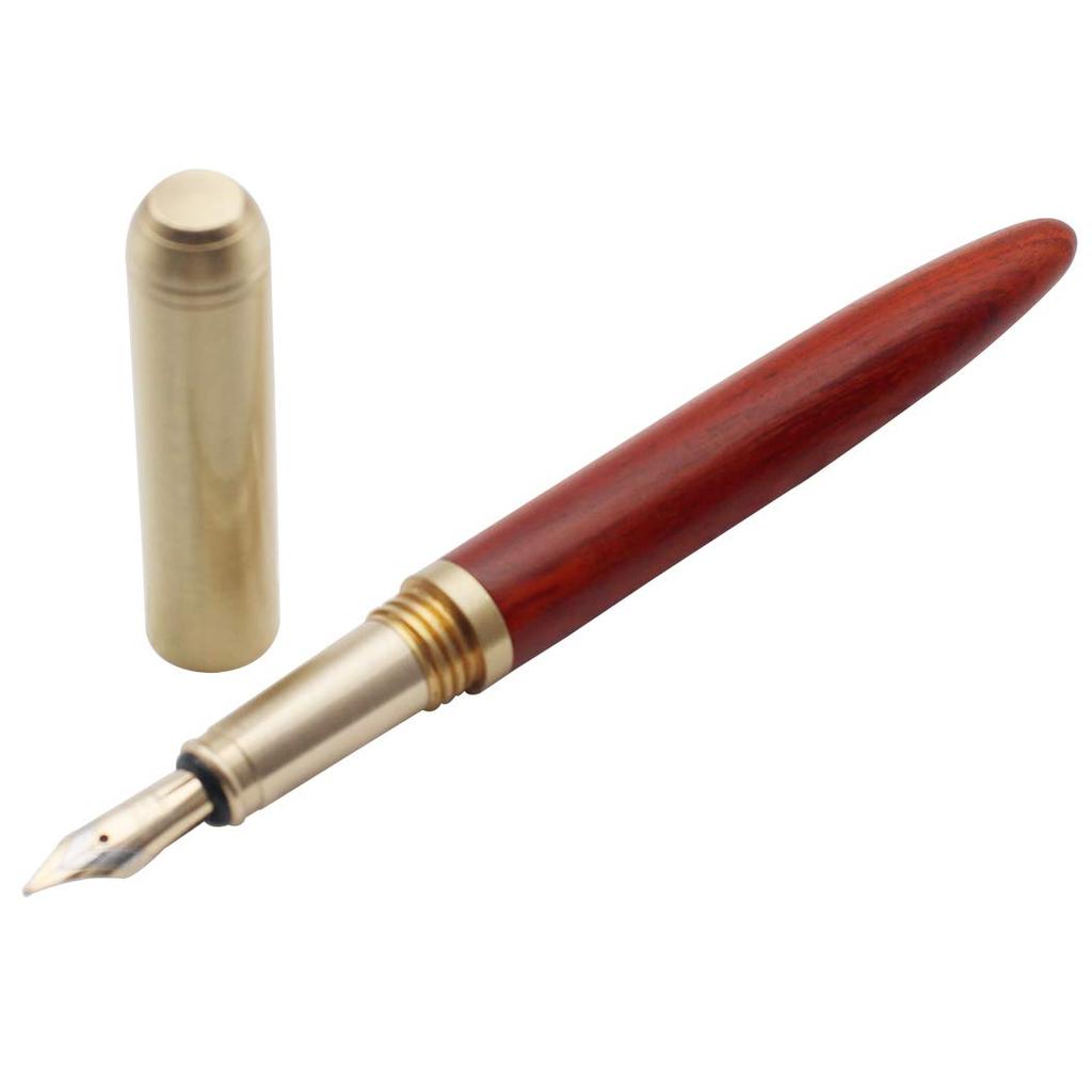 Gullor Handcrafted Rosewood Fountain Smooth and Easy to Medium for Signatures Pen, Write, Nib,
