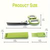 1 Set of Five Layer Stainless Steel Scallion Scissors Multifunctional Multi-Layer Seaweed Vegetable Kitchen Scissors5