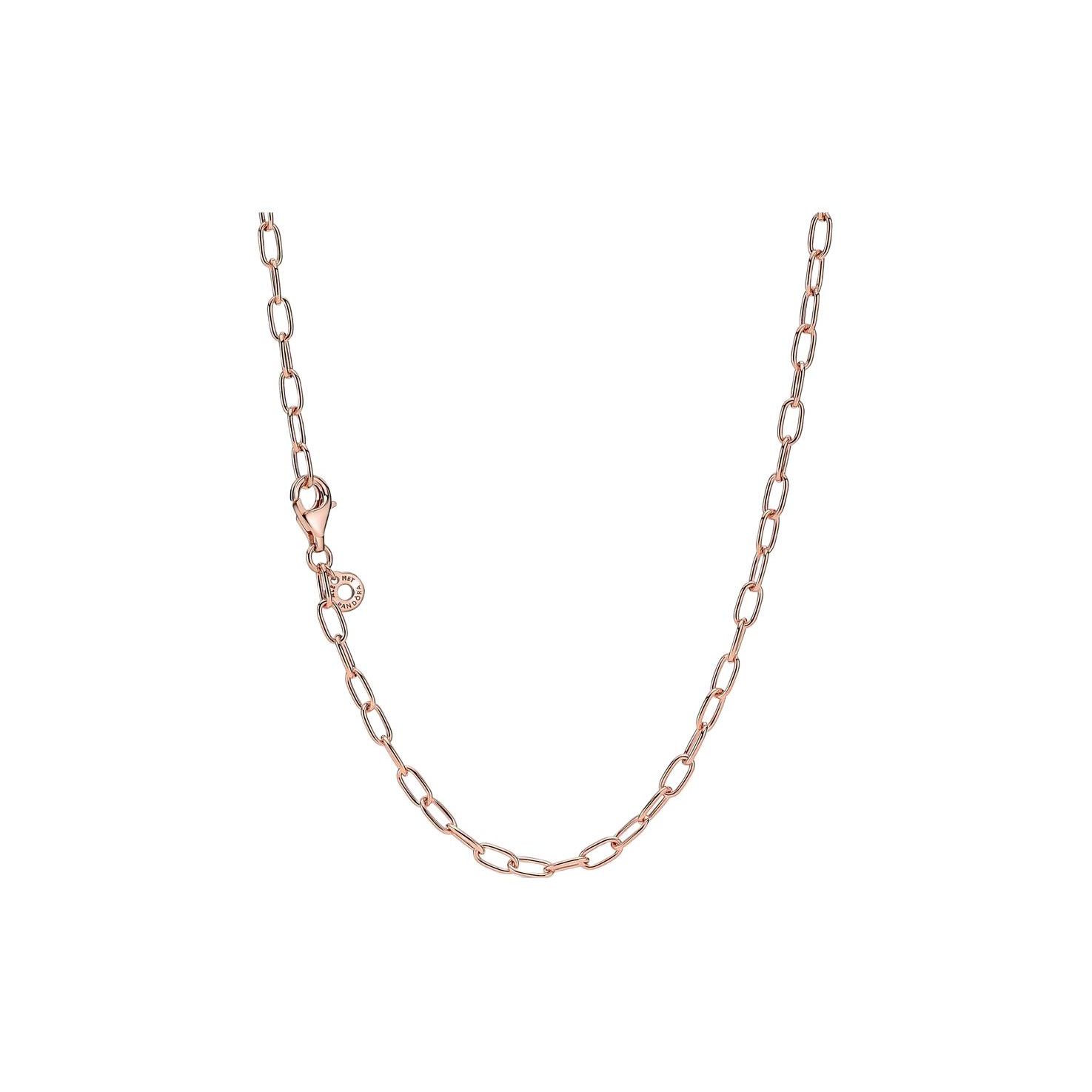 Pandora Chain Link Alloy Necklace Women necklace 389410C00 Rose Gold,50