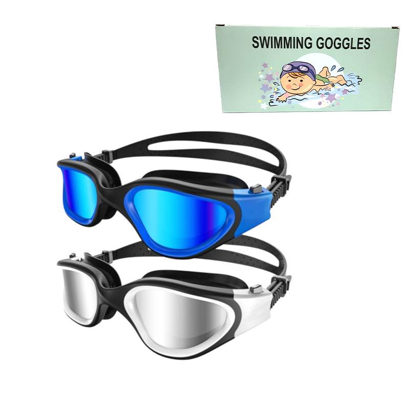 High-Definition Waterproof Anti-Fog Swimming Goggles - Unisex Casual & Professional Style