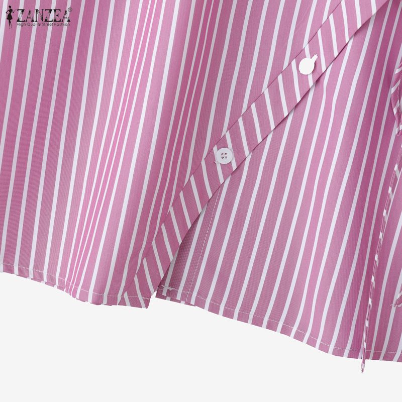 ZANZEA Dámská ležérní halenka s 3/4 rukávem a výstřihem do V