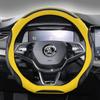 Coprivolante Auto a Forma di D in Pelle Fibra di Carbonio per Skoda Octavia Fabia Kamiq Rapid Accessori Auto
