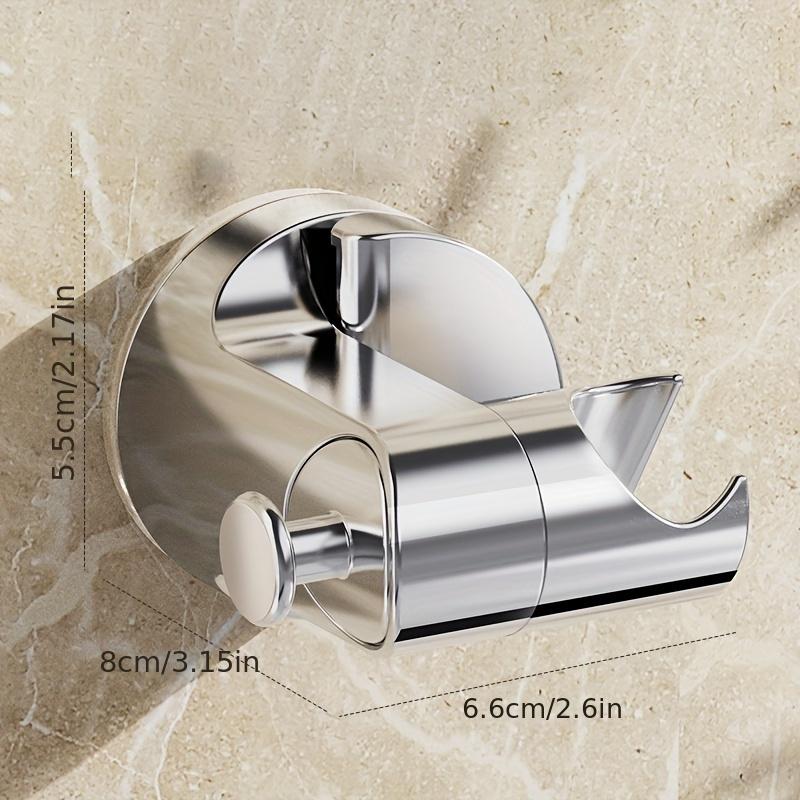 Easy To Install Shower Head Bracket Without Drilling, with Adjustable Suction Cup and Rotating Hook - Durable Plastic