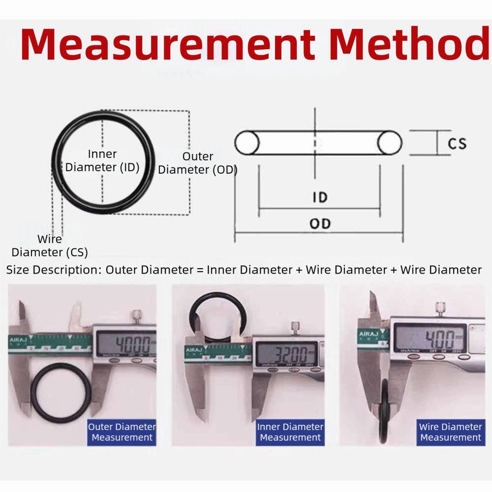 400Pcs 24 Sizes Rubber O-Ring Gasket Heat-resistant Air Conditioning Compressor Seals Auto Repair