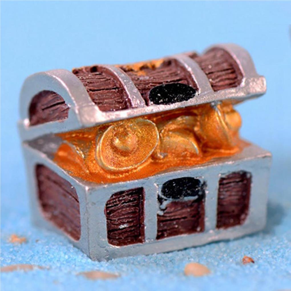 Fishtank Treasure Chest Underwater Decoration Home Office Realistic Resin Box Ornament Pet Supplies Accessories