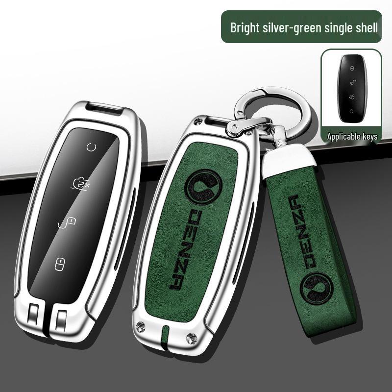 Denza D9 Key Case: Metal Leather Key Shell for Men & Women