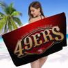 San Francisco 49ers Team Großes Mikrofaser Strandtuch Schnelltrocknendes Handtuch Sandstrandtücher Pooltuch für Reisen Schwimmbad Yoga