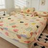 Mother-and-baby Milk Velvet Padded Bedspread with Cotton Padded Single and Double Simmons Bedspread Mattress Protective Cover
