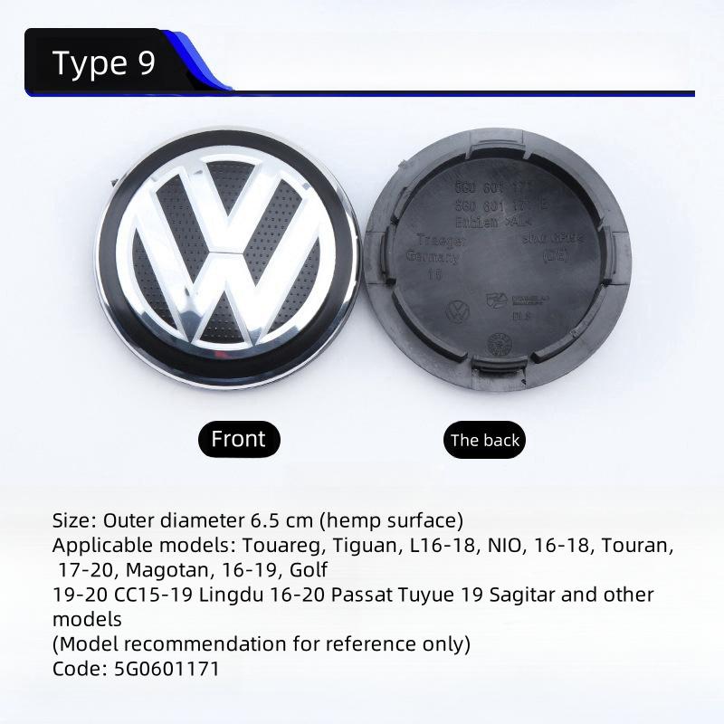 För VOLKSWAGEN VW 56-76mm Bilfälgscenterkåpa Dekal Tillbehör För Volkswagen R-line R GTI Polo Golf Touareg Passat Mago