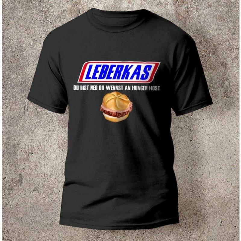 Leberkäse T-Shirt Oktoberfest München Bayern Fun Shirt Lustiges Neues Sommer Kurzarm-T-Shirt Gestartet Lässiges Baumwoll-Print-Oberteil