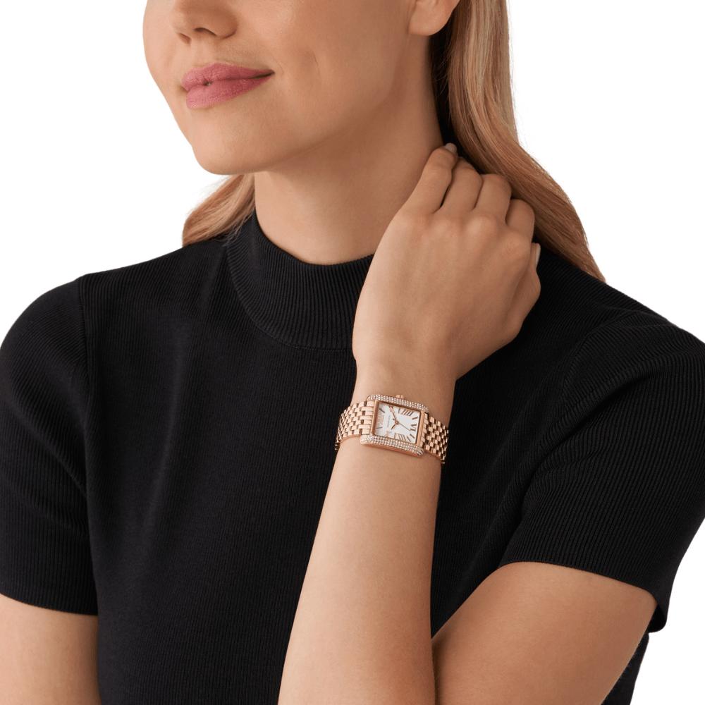 Michael Kors MK4743 שעון יד לנשים עם לוח לבן Emery